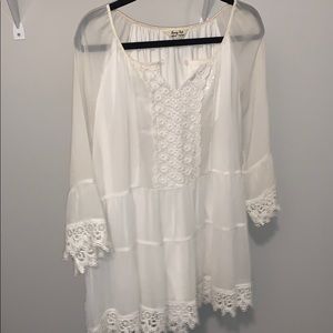 White see through blouse/dress